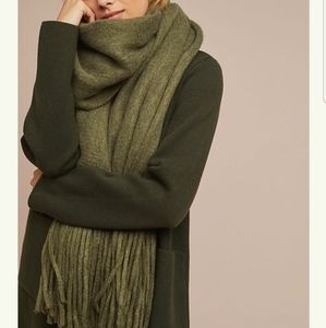 NWT Anthropologie Oversized Blanket Wrap in Moss